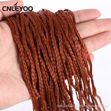 Red Brown ZiZi Box Braid Crochet Hair 28 Inch Wholesale Micro Crochet Box Braids For Women